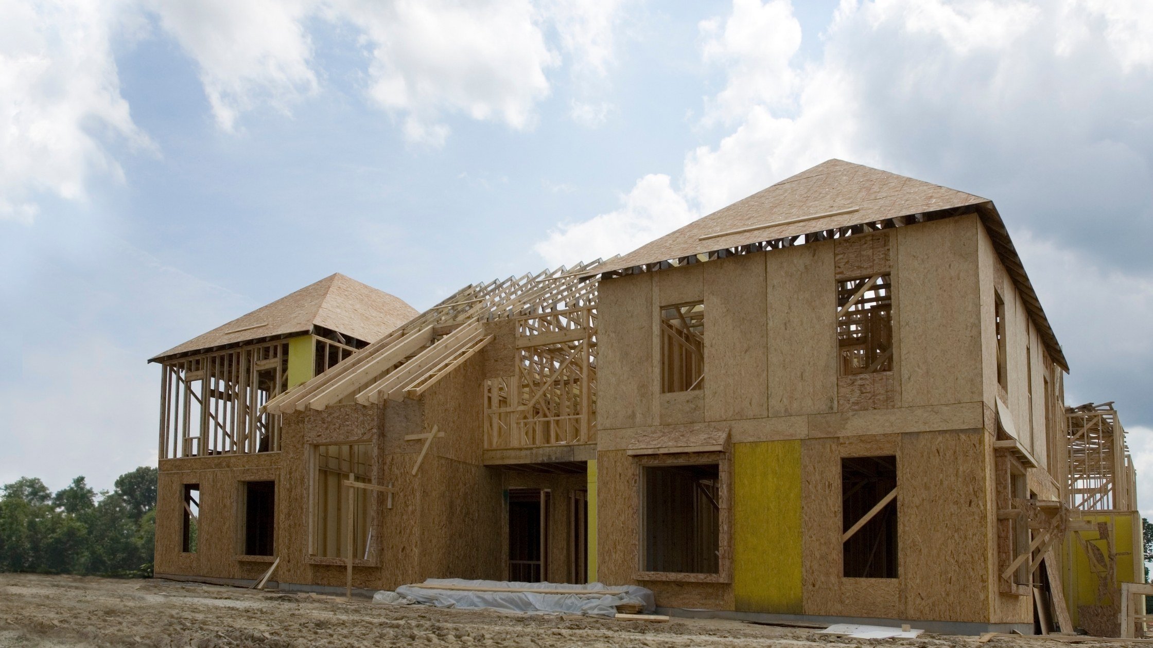 Frame of a House that is Currently Being Built