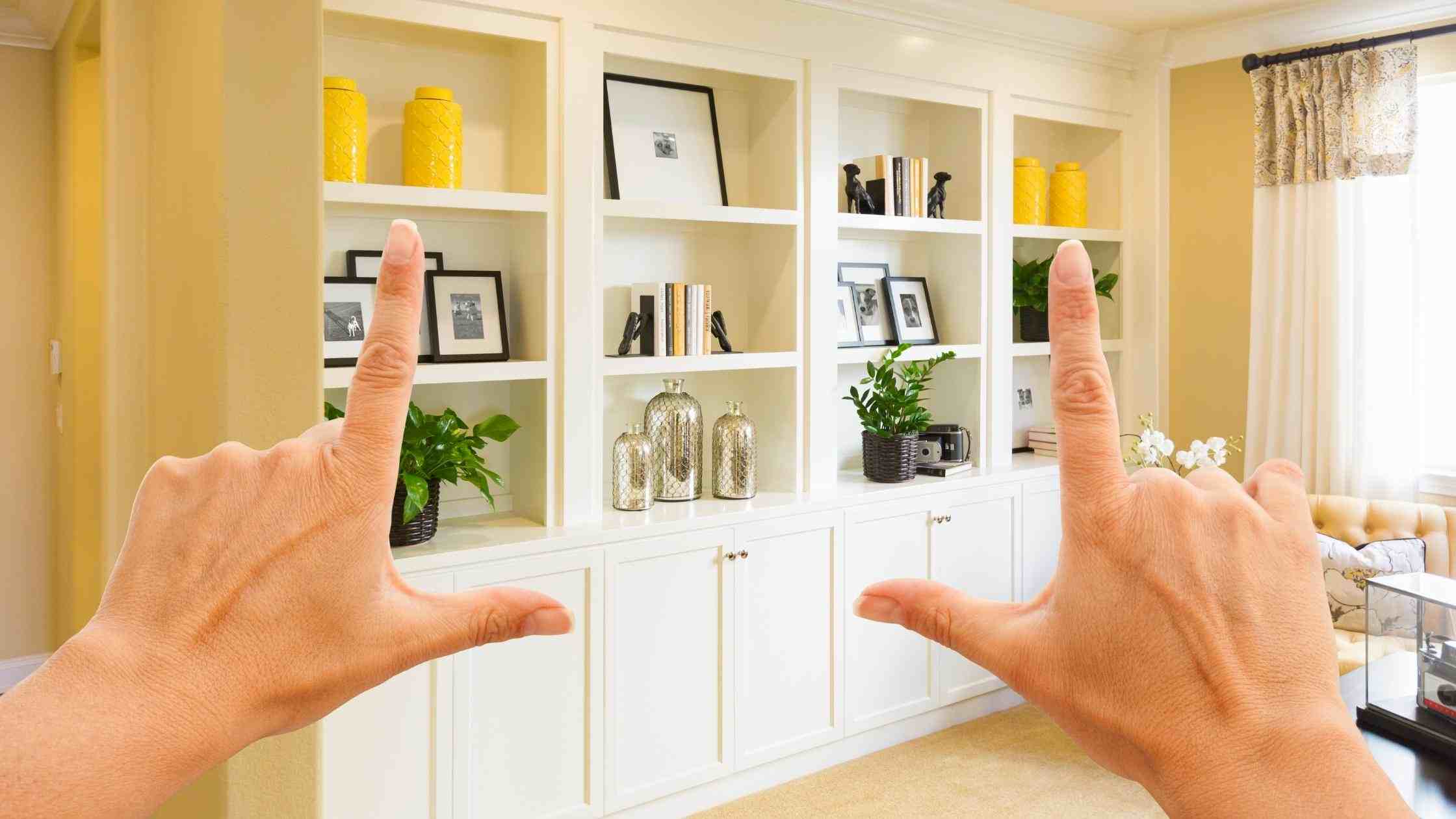 Person Sizing Up a Well Decorated Home