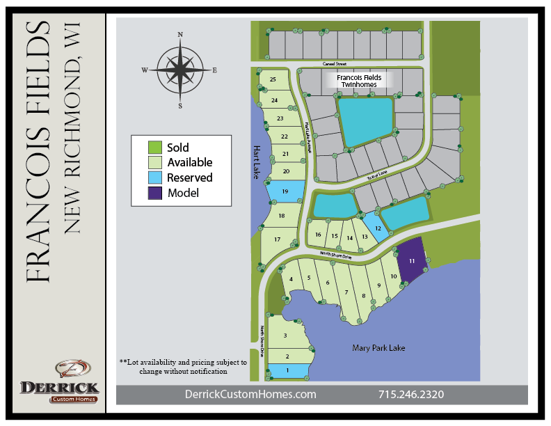 Available Lots in Francois Fields New Richmond WI