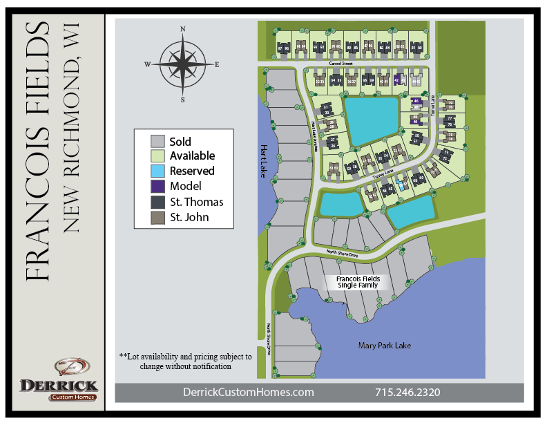 Available Lots in Francois Fields New Richmond WI