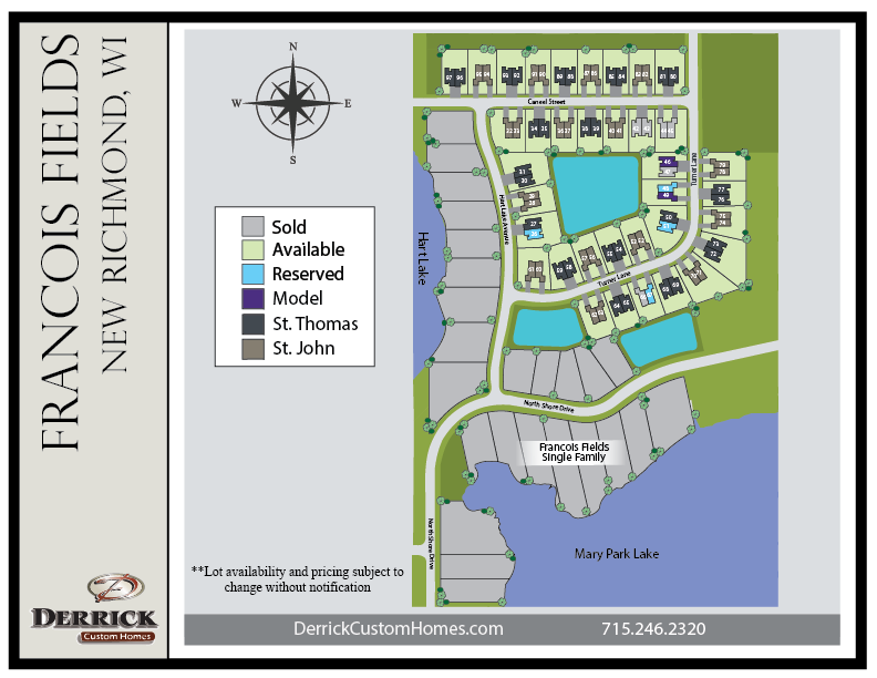 Francois Field Twin Home Available Lots