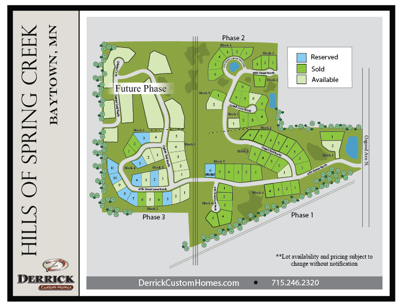 Available Lots in the Hills of Spring Creek Stillwater MN
