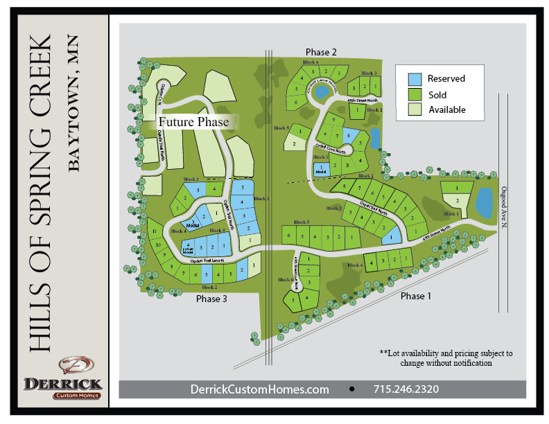 Available Lots in the Hills of Spring Creek Stillwater MN