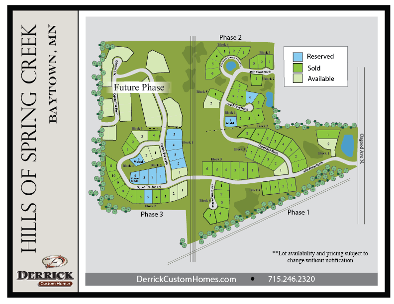 Available Lots in the Hills of Spring Creek Stillwater MN