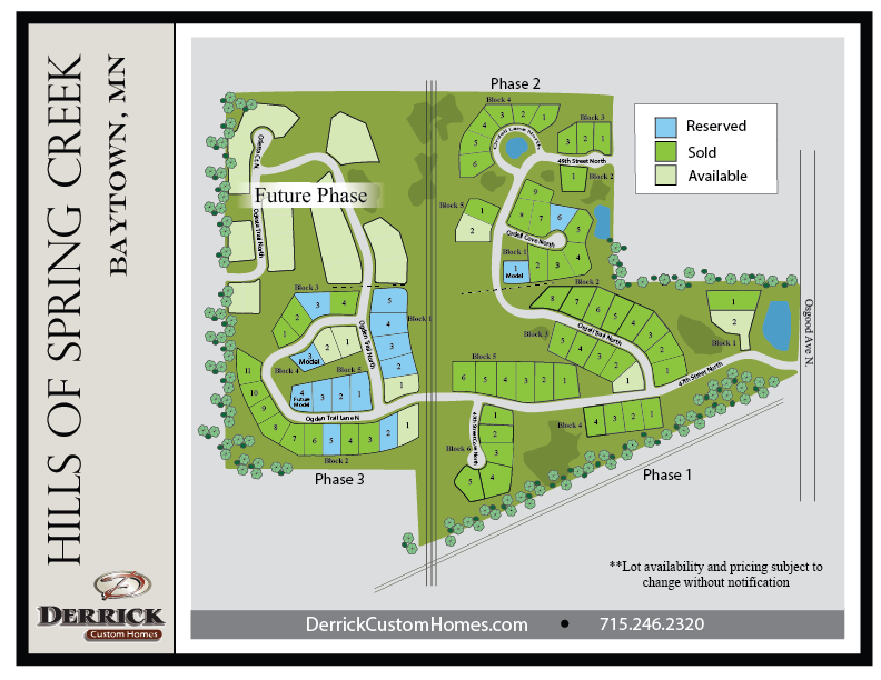 Available Lots in the Hills of Spring Creek Stillwater MN
