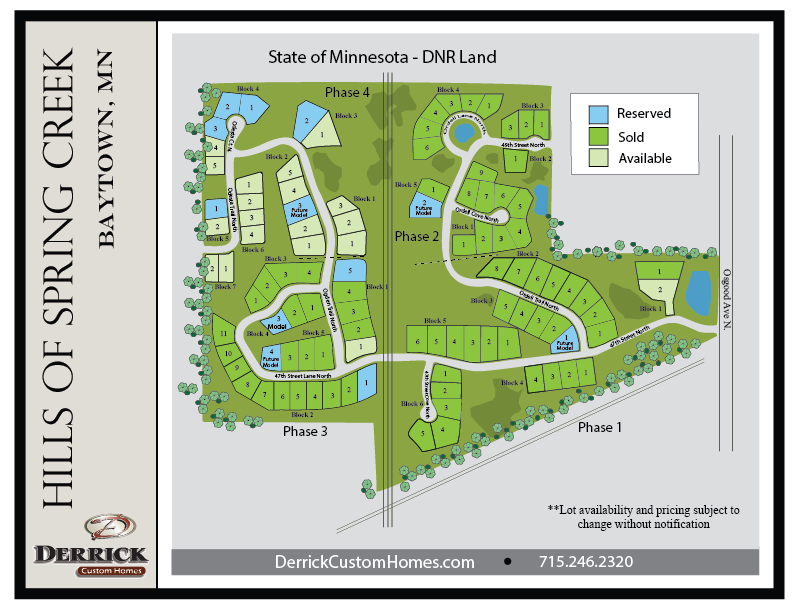 Available Lots in the Hills of Spring Creek Stillwater MN