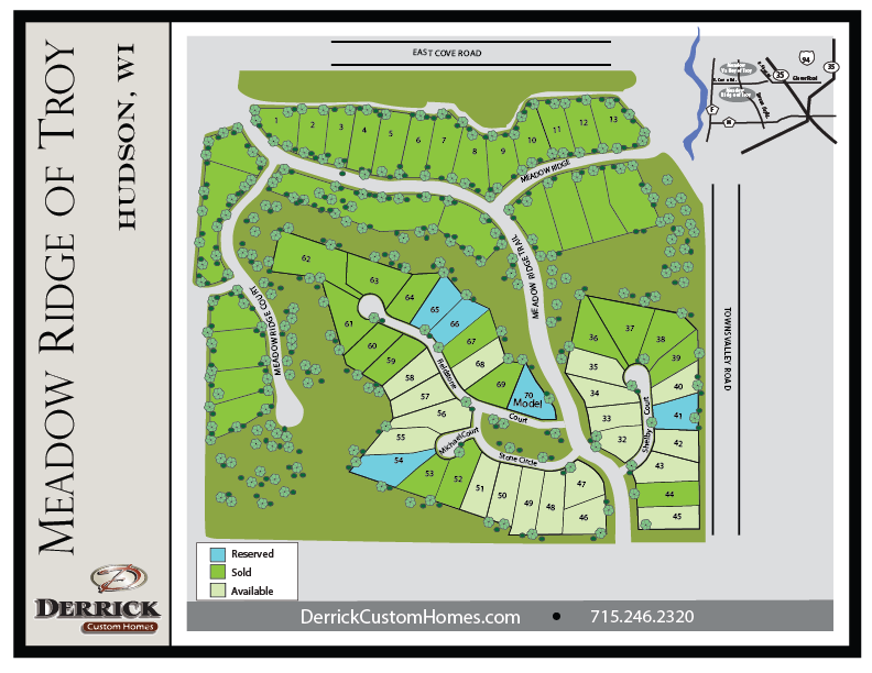 Available Lots in Meadow Ridge of Troy Hudson WI