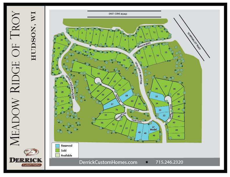 Available Lots in Meadow Ridge of Troy Hudson WI