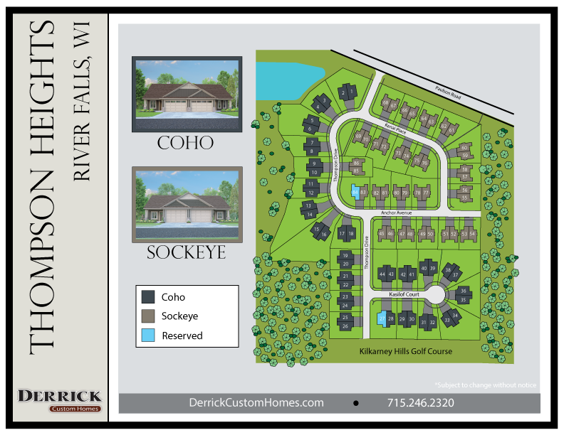 Available Lots in Thompson Heights in River Falls