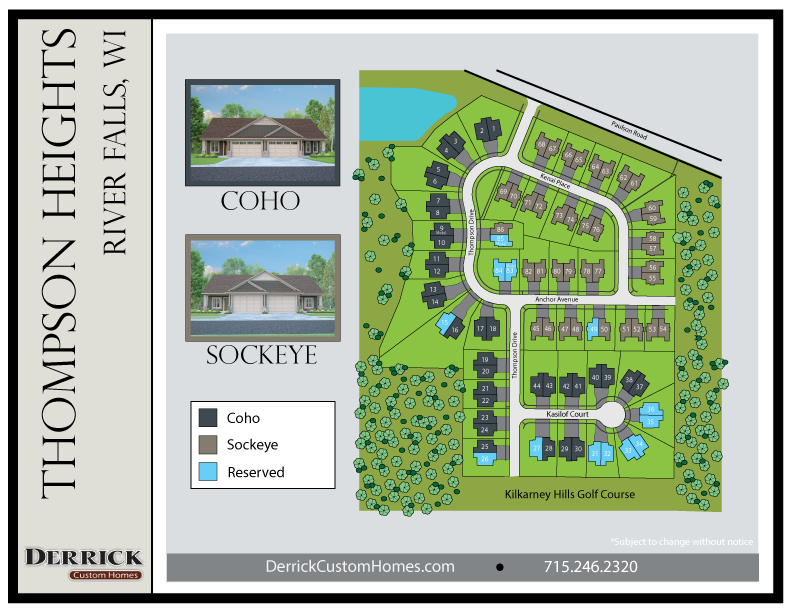 Available Lots in Thompson Heights River Falls WI