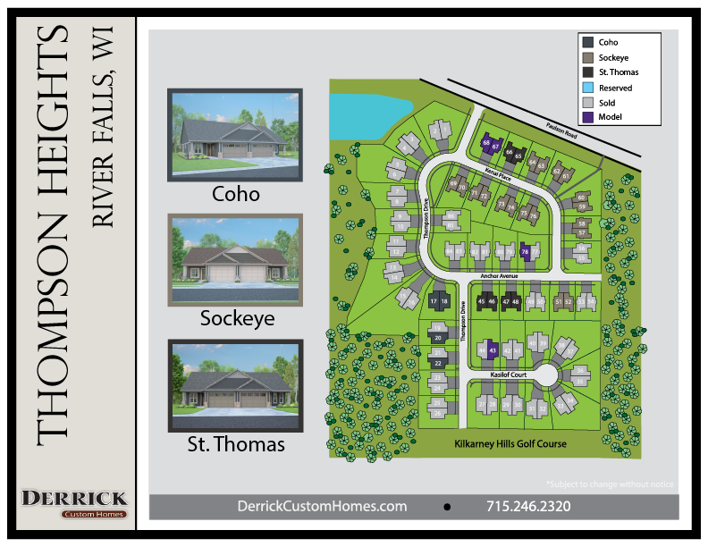 Available Lots in Thompson Heights in River Falls WI