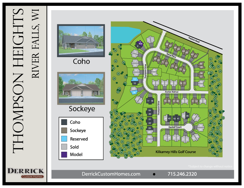 Available Lots in Thompson Heights in River Falls WI