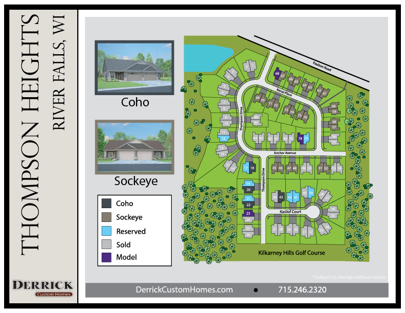 Available Lots in Thompson Heights in River Falls WI