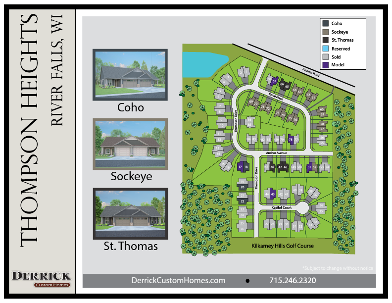Available Lots in Thompson Heights in River Falls WI