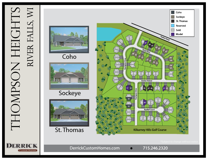 Available Lots in Thompson Heights in River Falls WI