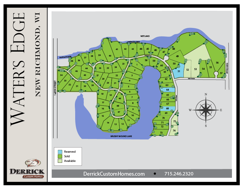 Available Lots in Water's Edge New Richmond WI