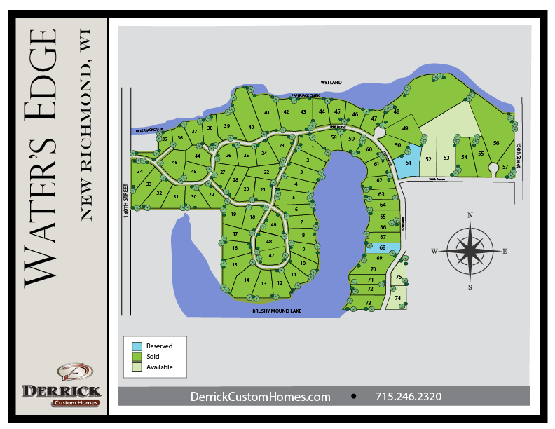 Available Lots in Water's Edge New Richmond WI